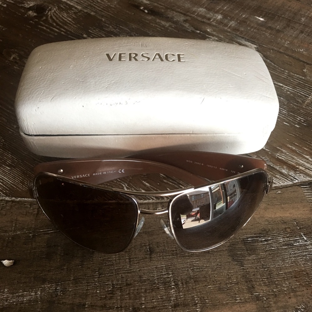 VERSACE Gold & Brown Sunglasses